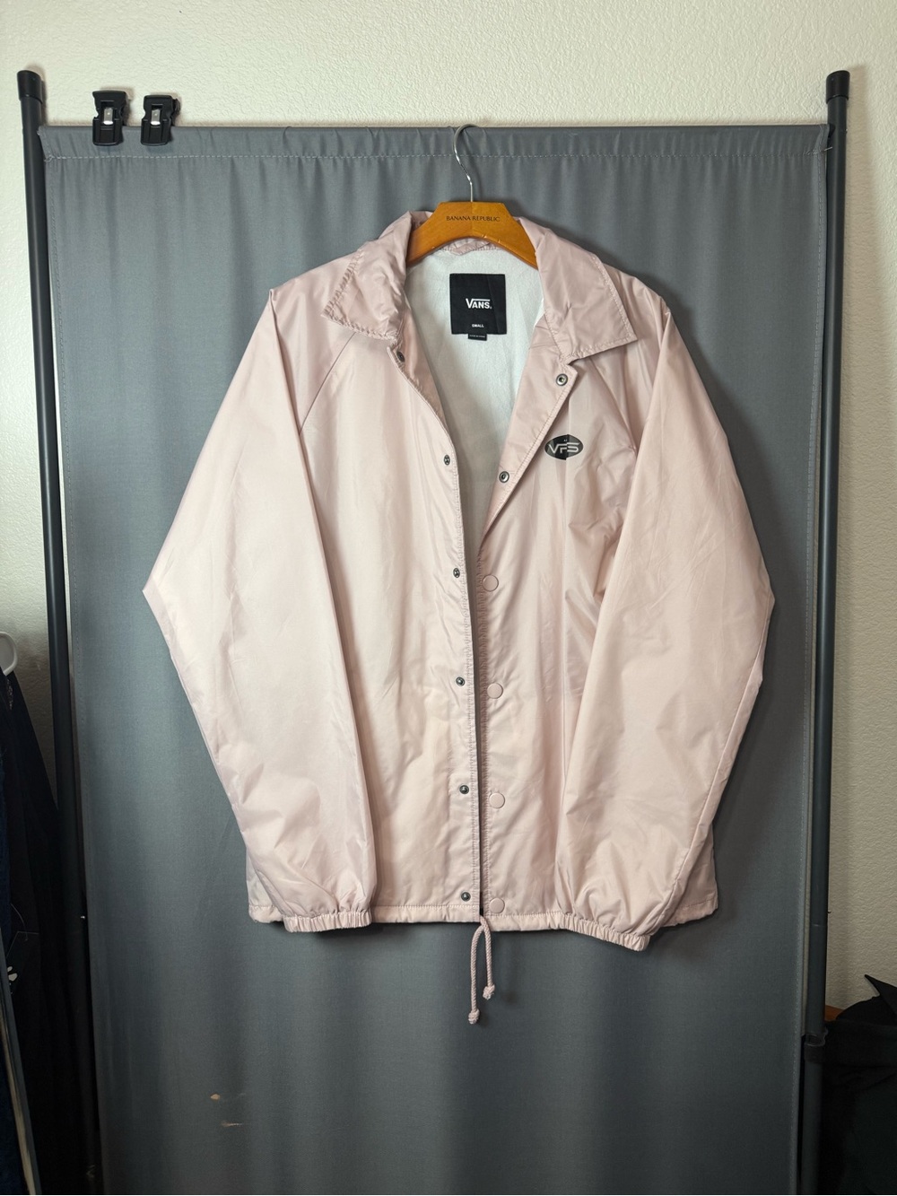 Vans Pale Pink Coach-Style Bomber Jacket